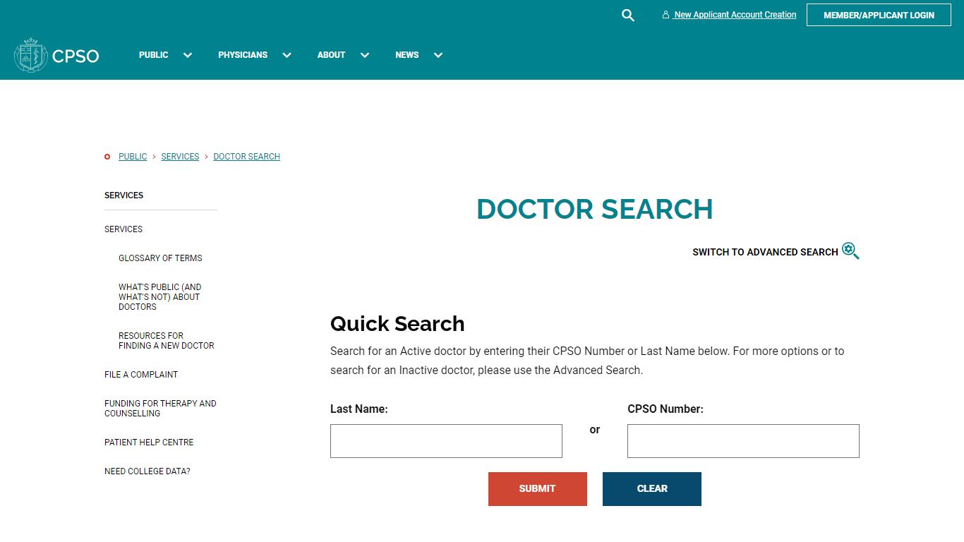 CPSO - Find a Doctor